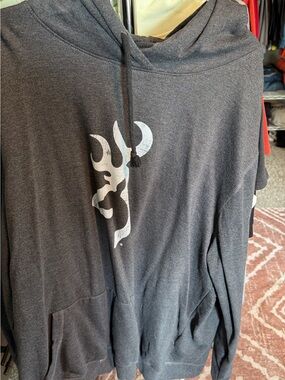 Browning Charcoal Gray Pullover Hoodie with White Logo